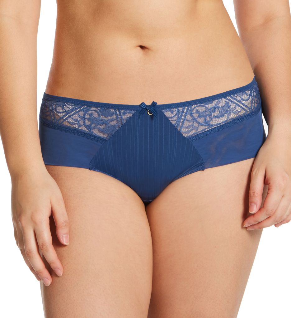 Chantelle (2546619) -- Chantelle 12L4 Alto Lace-Trim Hipster Panty (Ceramic Blue XS)