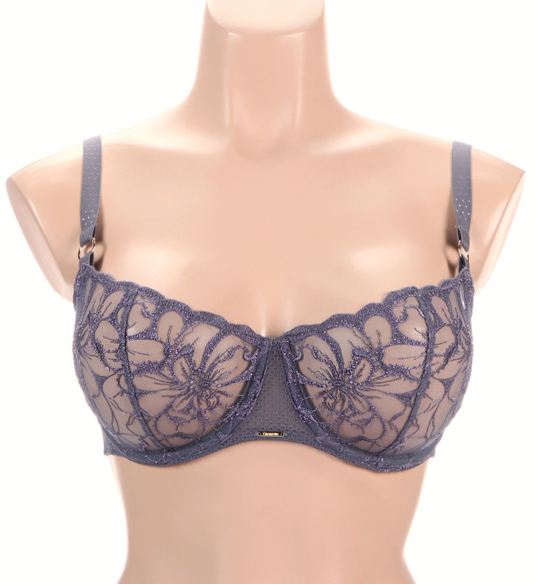 Chantelle Fleur Demi Underwire Bra Fancy Grey 38D  - Image 1