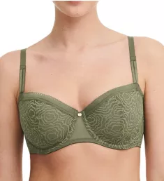 C Jolie Lace Demi Underwire Bra Army Khaki 32C