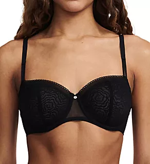 C Jolie Lace Demi Underwire Bra Black 32B
