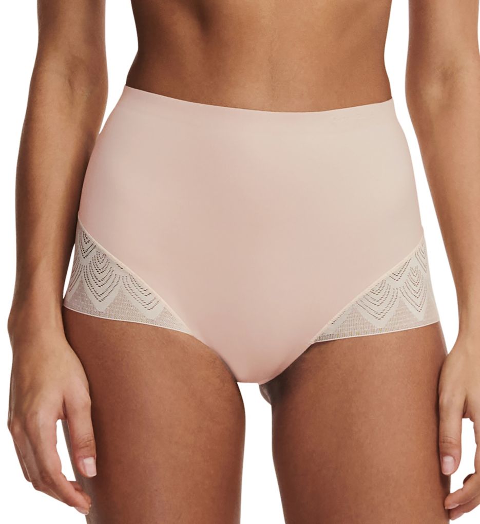 Chantelle Women's Lace Shapewear High Waist Brief Panty in Beige | Plus Size 2XL | HerRoom.com