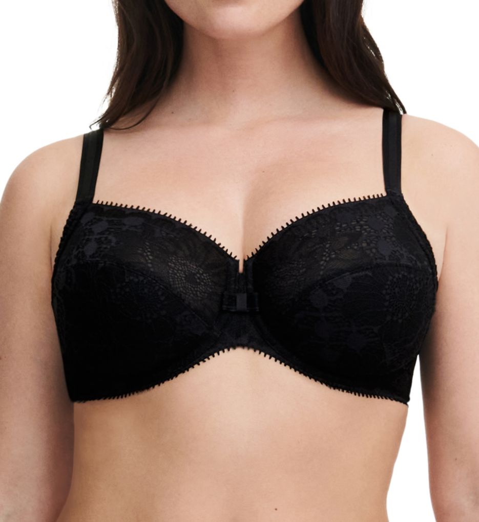 Chantelle Rive Gauche Full Coverage Unlined Bra - Full Coverage, DD+ -  Black - 42E (DD) - Lace, Non Sheer