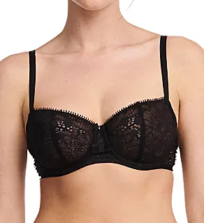 Day to Night Lace Unlined Demi Bra Black 34B