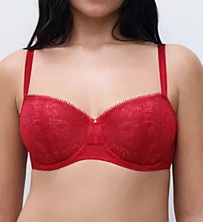 Day to Night Lace Unlined Demi Bra Poppy Red 38E