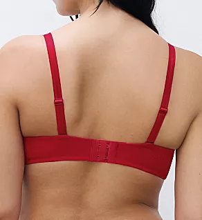 Day to Night Lace Unlined Demi Bra Poppy Red 38E