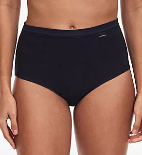 Cotton Comfort High Waist Brief Panty Black S