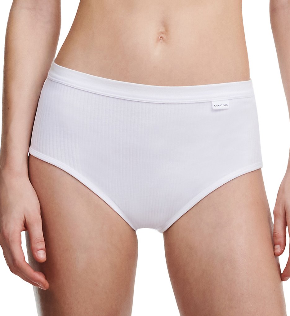 Chantelle - Chantelle 15P7 Cotton Comfort High Waist Brief Panty (White XL)