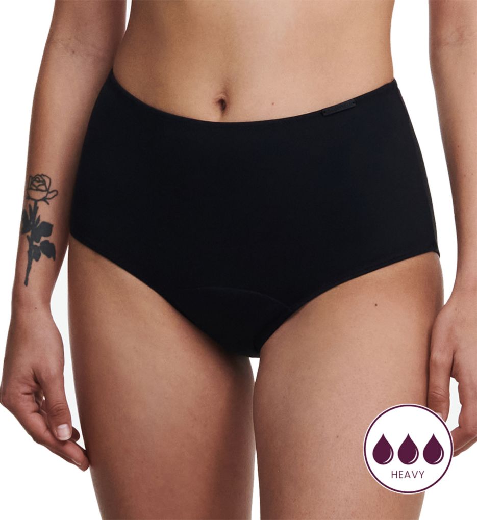 Chantelle Women's Essential Leakproof Period Brief Panty in Black | Plus Size XL | HerRoom.com