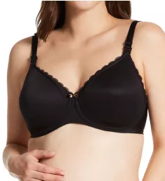 Underwire Spacer Nursing Bra Black 32C