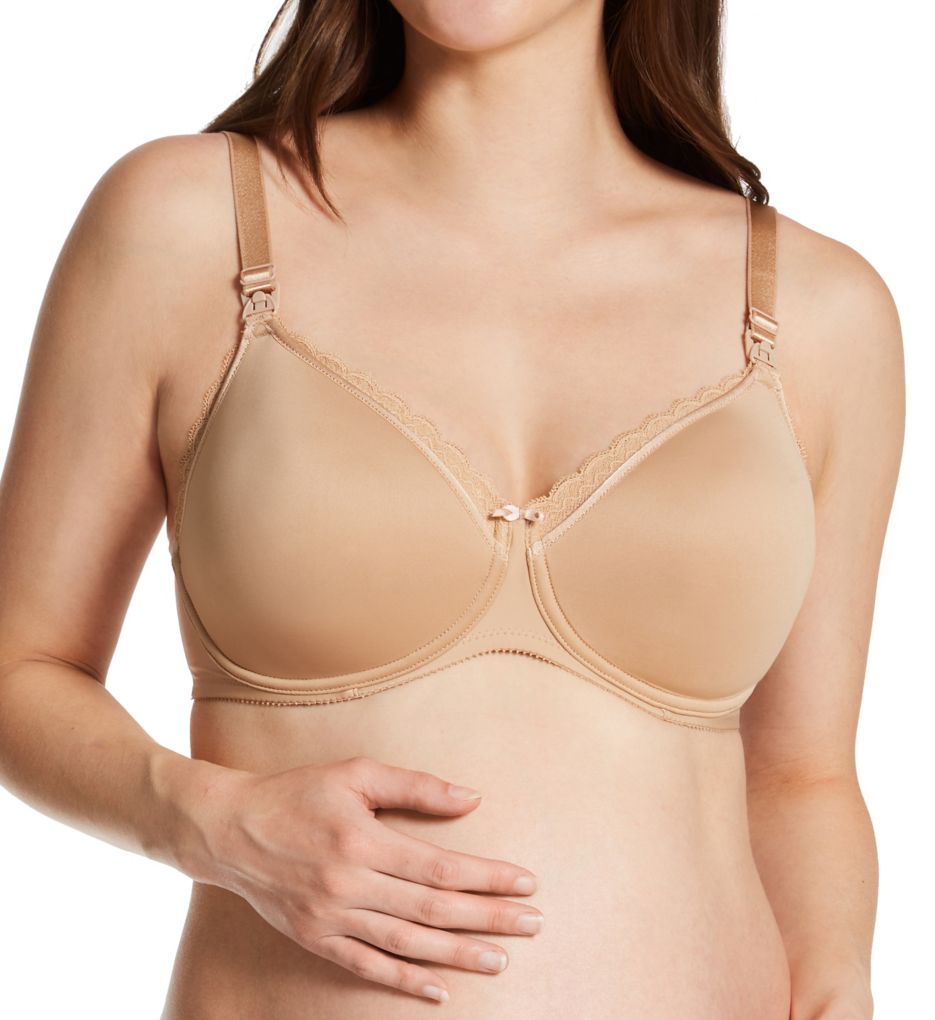 Womens Smoothing Underwired Moulded Nursing Bra, 34H, Nude