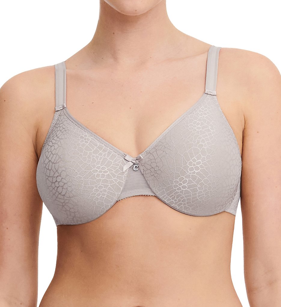 Women's Bra Full Coverage Jacquard Non Padded Lace Sheer Underwire Plus  Size Bra (Color : Beige, Size : 40C)