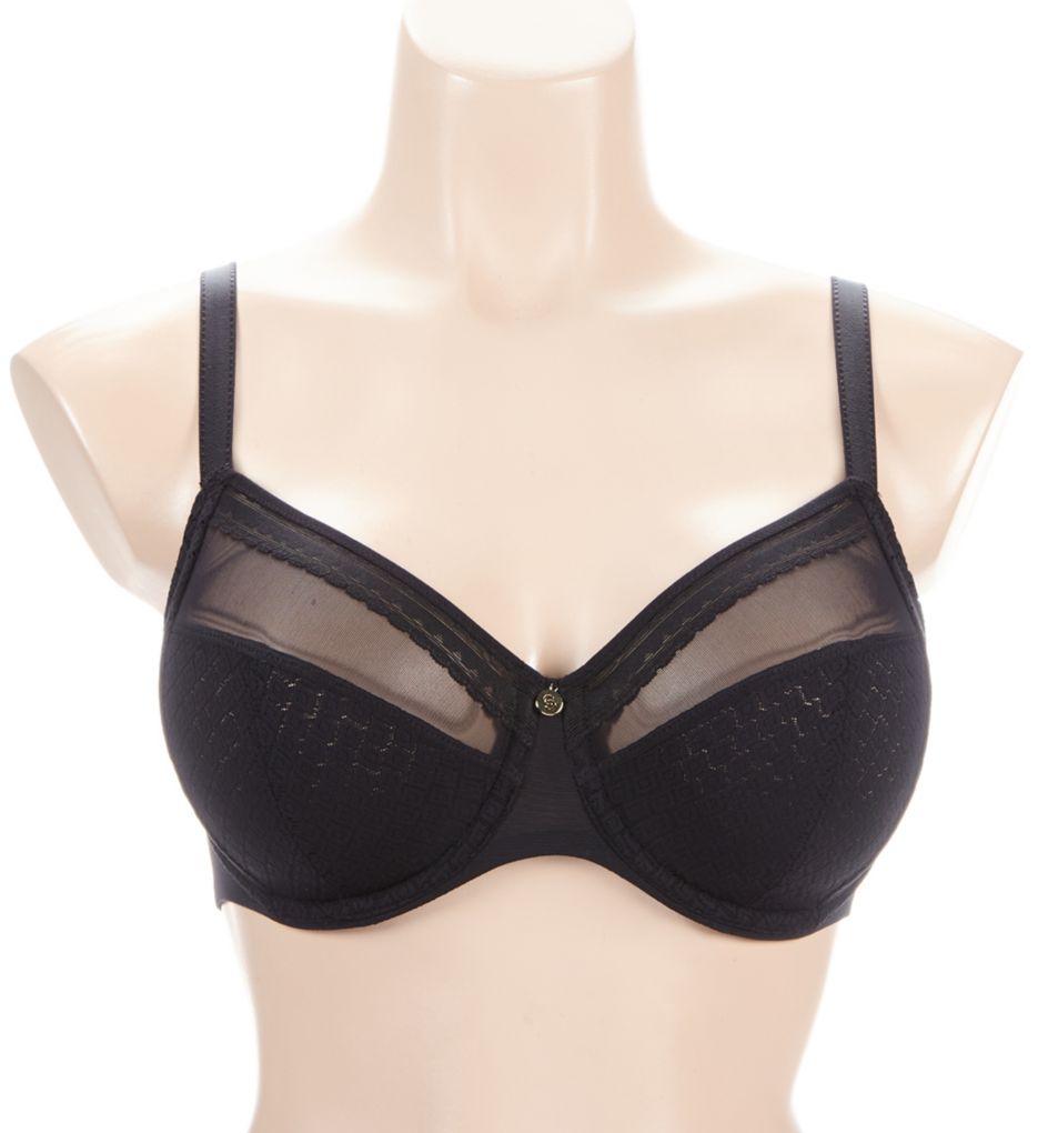 Chantelle Lucie Lace Comfort Underwire Bra Black 40C  - Image 1
