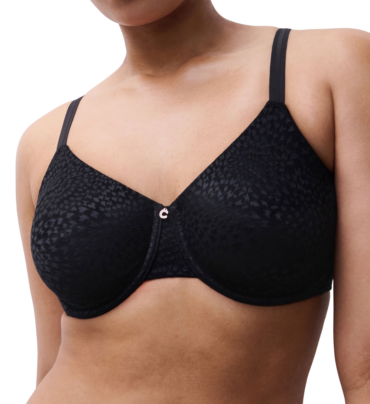 Chantelle Women's Magique Back Smoothing Minimizer Bra in Black | Size: 40D | HerRoom.com