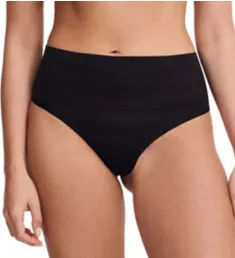 SoftStretch Stripes Thong Panty Black O/S