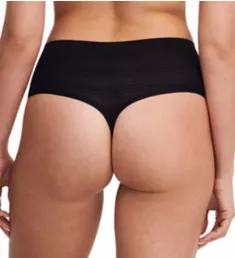 SoftStretch Stripes Thong Panty Black O/S