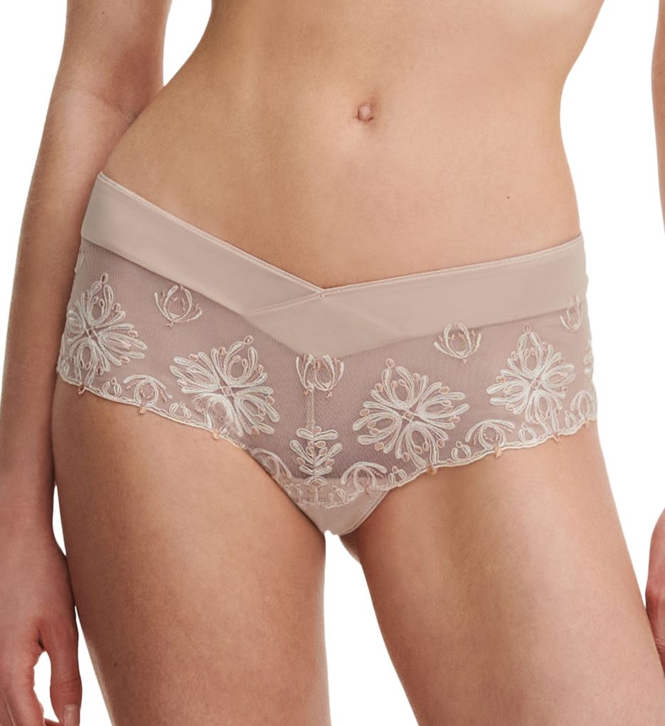 Chantelle Women's Champs Elysees Lace Hipster Panty in Beige | Size Medium | HerRoom.com