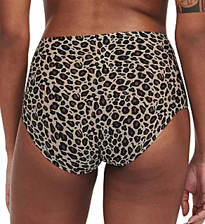 Soft Stretch Seamless Brief Panty Leopard O/S