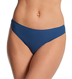 Soft Stretch Seamless Thong Panty Jeans Blue O/S