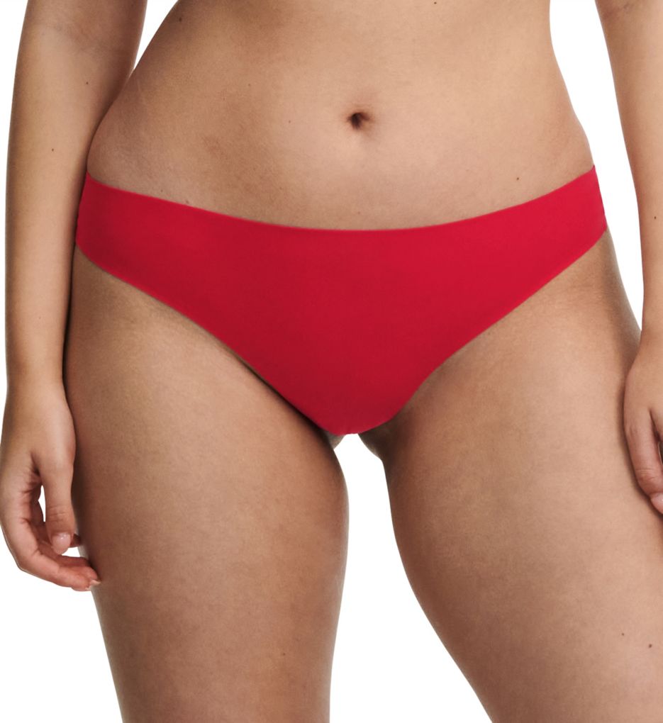 Chantelle Women's Soft Stretch Seamless Thong Panty in Poppy Red | HerRoom.com
