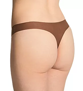 Soft Stretch Seamless Thong Panty Cocoa Brown O/S