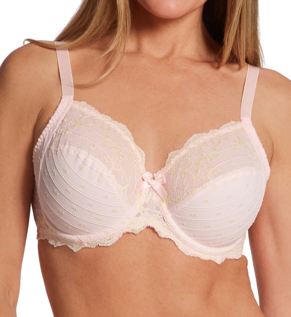 Chantelle Women's Rive Gauche 3 Part Cup Bra in Waterlily/Sunflower | Plus Size 36D | HerRoom.com