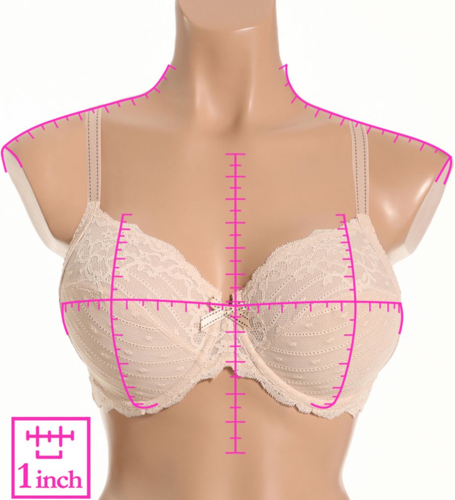 wire width cup depth conical breasts 70C - Chantelle » Rive Gauche Demi  (3085)