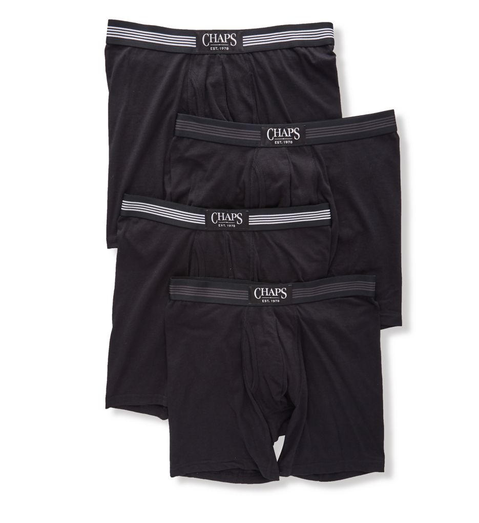 Extended Size Boxer Briefs With Fly - 4 Pack-acs