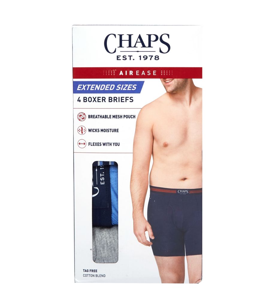 Extended Size Boxer Briefs With Fly - 4 Pack-cs1