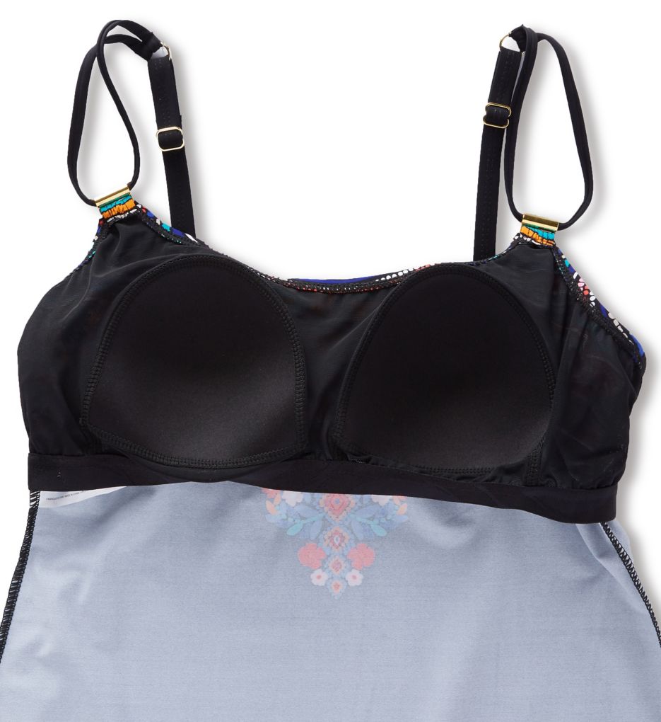 Bali Escape Double Straps D-Cup Tankini Swim Top-cs1