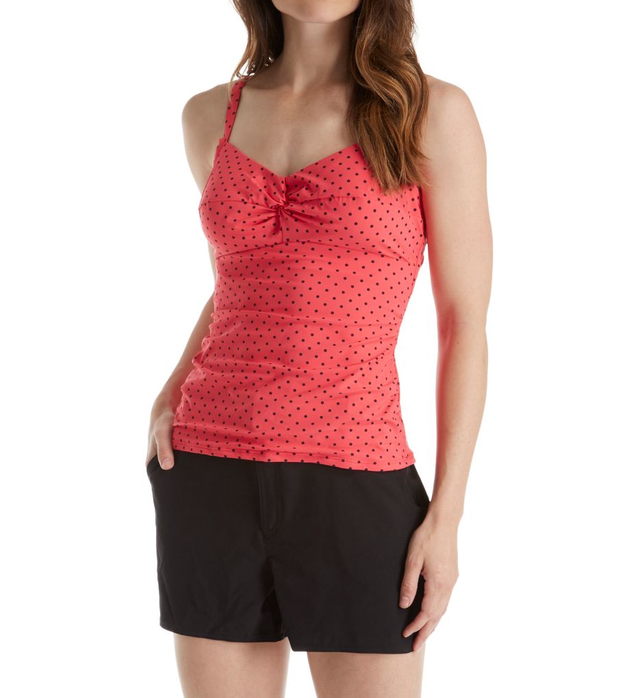 Coral Cascade D-Cup Twist Tankini Swim Top-cs2