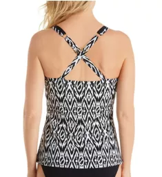 Dynamic Nature Tankini Crossback Swim Top Black/White 8D