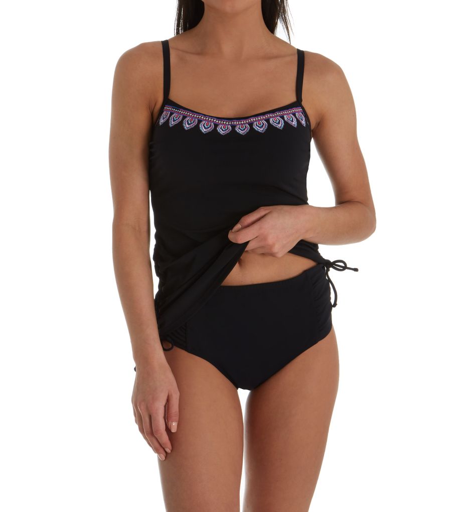 Wanderlust Embroidered Cami Tankini Swim Top-cs2