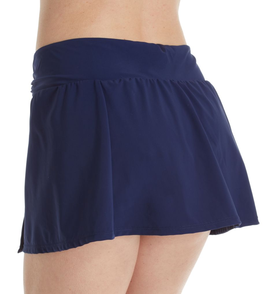 Solid Skirted Brief Swim Bottom-bs