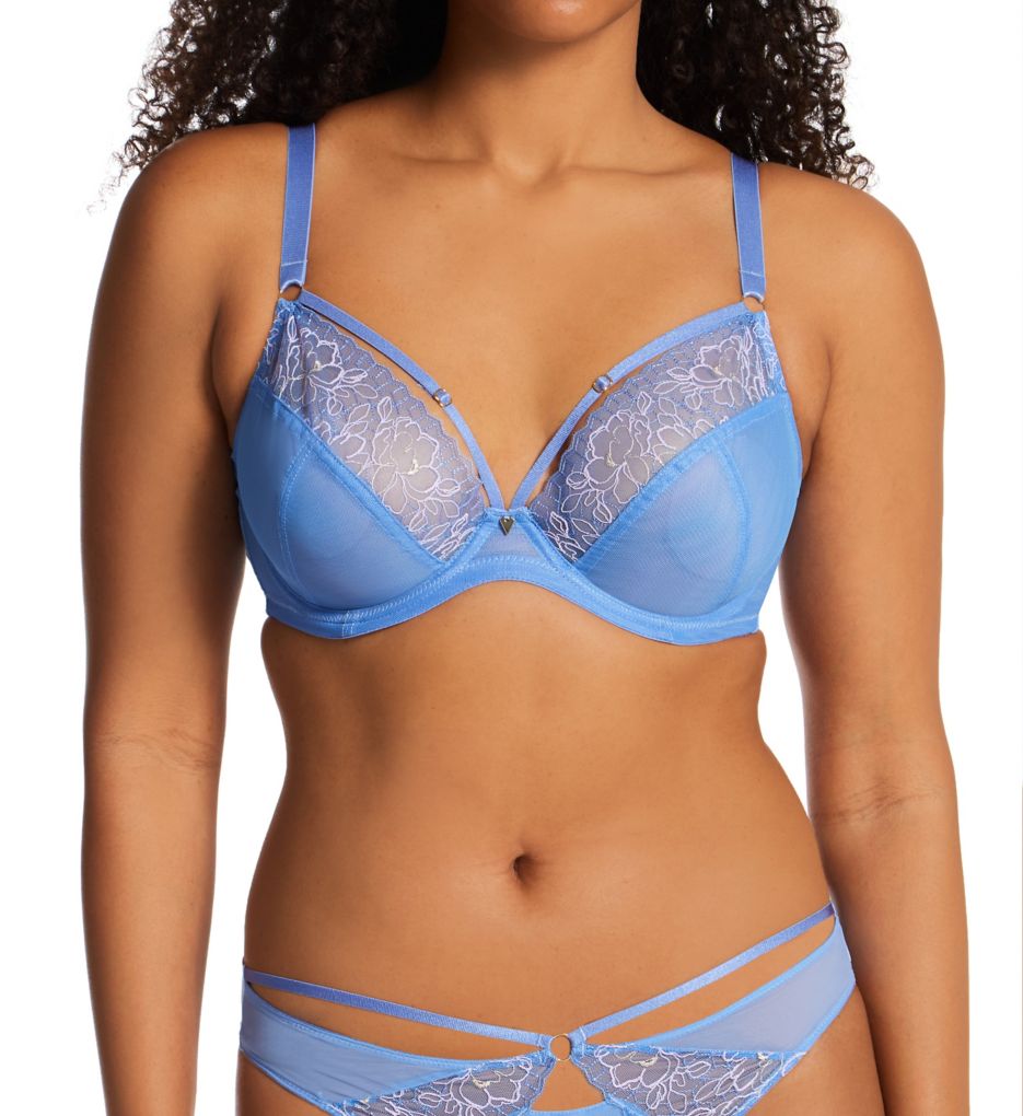 Cleo by Panache Women's Valentina Luxe Plunge Underwire Bra in Denim Blue | Size 36D | HerRoom.com