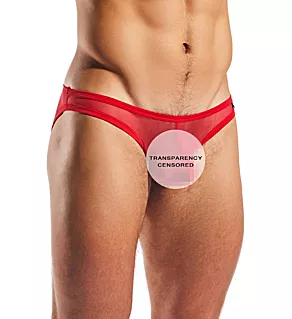 Mesh Low Cut Brief With Enhancing Pouch Rose XL