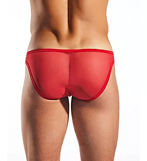 Mesh Low Cut Brief With Enhancing Pouch Rose XL