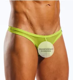 Mesh Low Cut Thong Citrus Green M