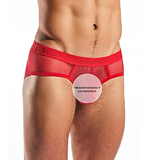 Mesh Sports Brief With Contour Pouch Rose XL
