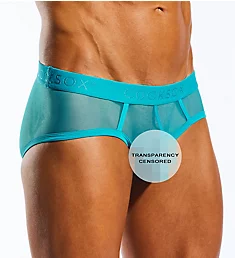 Mesh Sports Brief With Contour Pouch Tonic Blue S