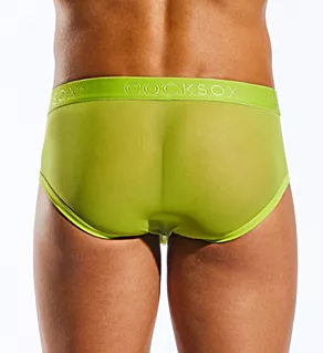 Mesh Sports Brief With Contour Pouch Citrus Green S
