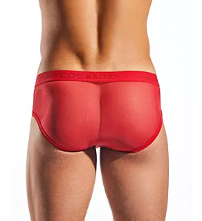 Mesh Sports Brief With Contour Pouch Rose XL