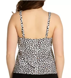 Cheetah Ultra Fit Bra Sized Tankini Swim Top IVORY 36C