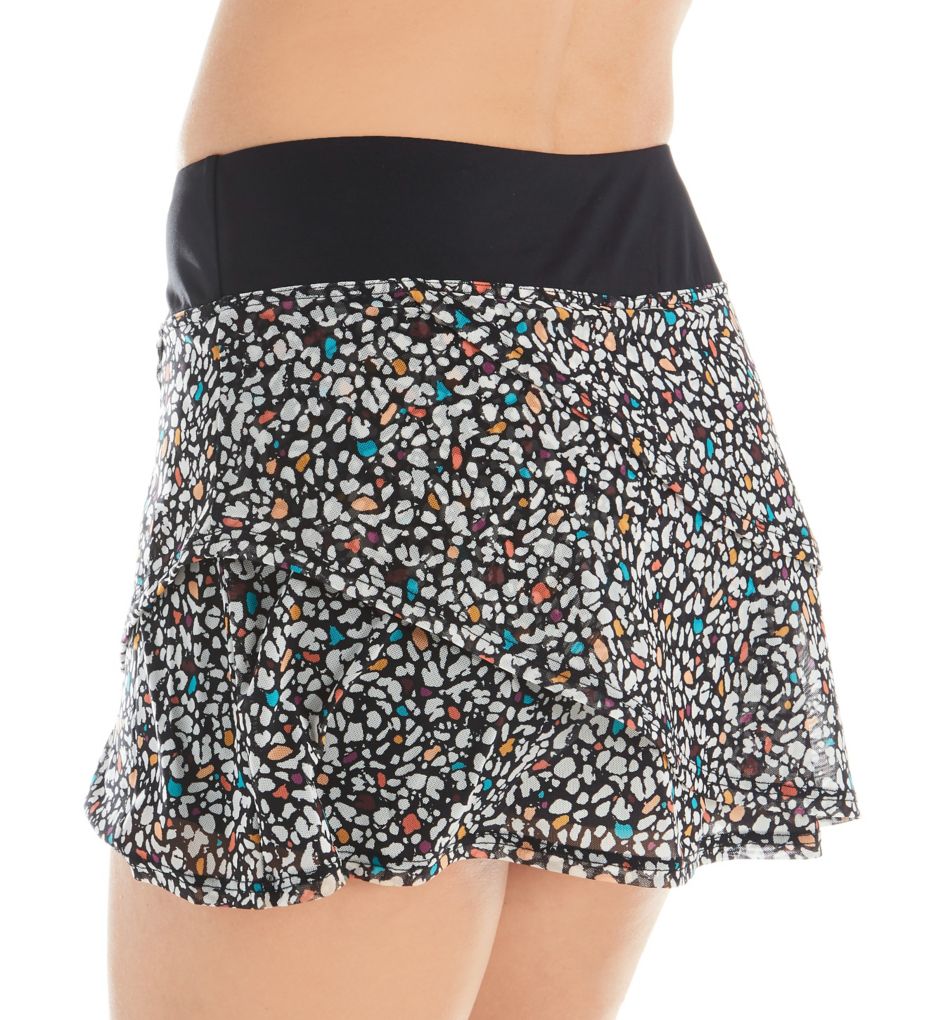 Terrazzo Mesh Layer Skort Swim Bottom