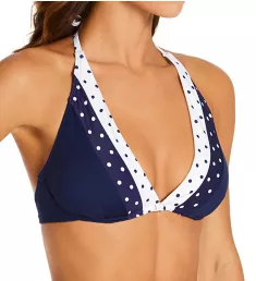 Tropical Spot Bliss Halter Bra Sized Swim Top