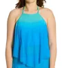 Coco Reef Sunset Fade Aura Mesh High Neck Tankini Swim Top U66219 - Image 1