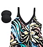 Coco Reef Retro Swirl V-Neck Bra Sized Tankini Swim Top U69382 - Image 5