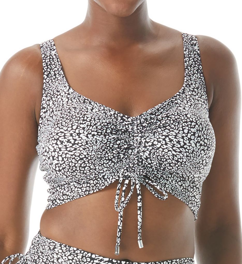 Retro Swirl V-Neck Bra Sized Tankini Swim Top