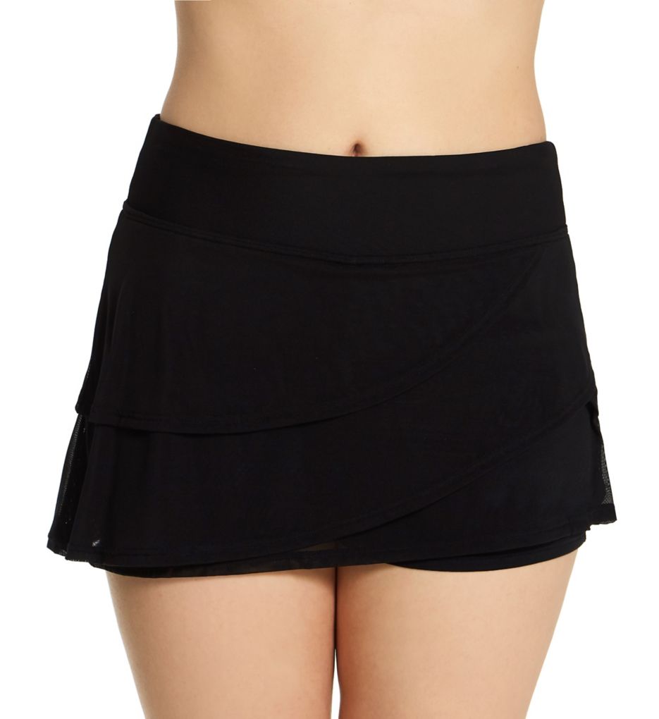 Classic Solids Skirted Short Swim Bottom-fs