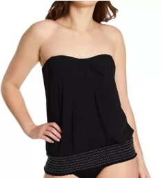 Classic Solids Grace Bra Sized Tankini Swim Top Black 32C