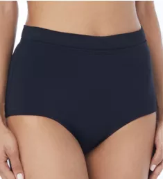 Classic Solids Tummy Control Hi Waist Swim Bottom Castaway Black M